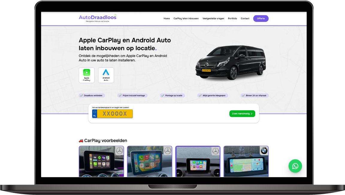 Screenshot van autodraadloos.nl