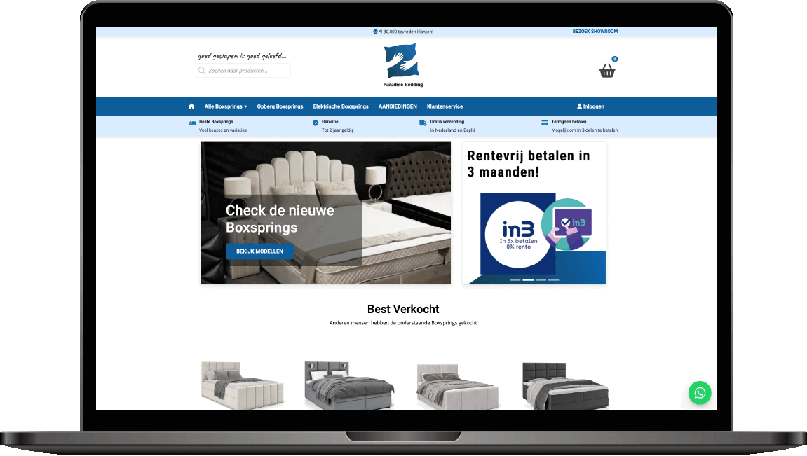 Websites Animatie op een MacBook Pro